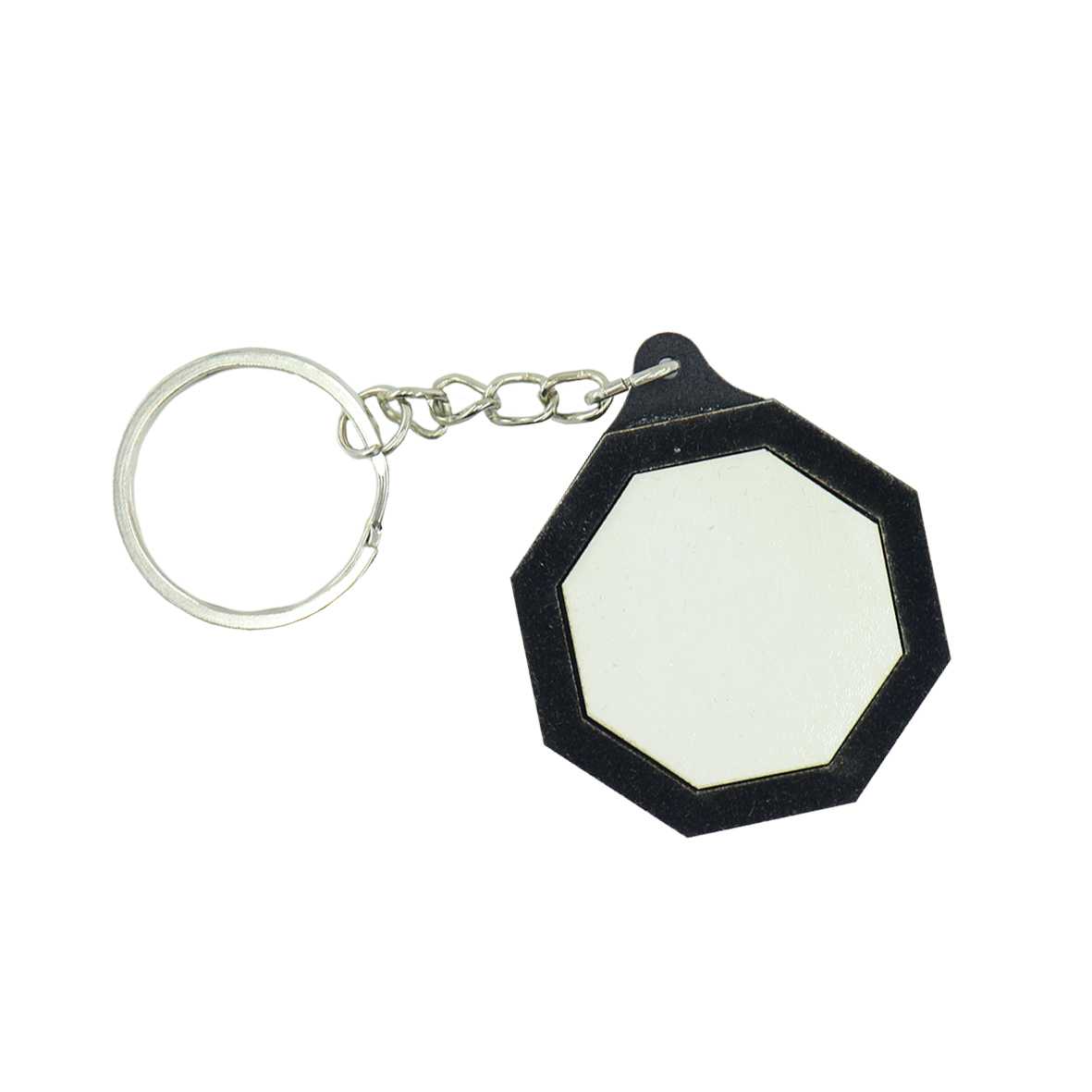 جاکلیدی چوبی مخملی هشت ضلعی سابلیمیشن کد j-02